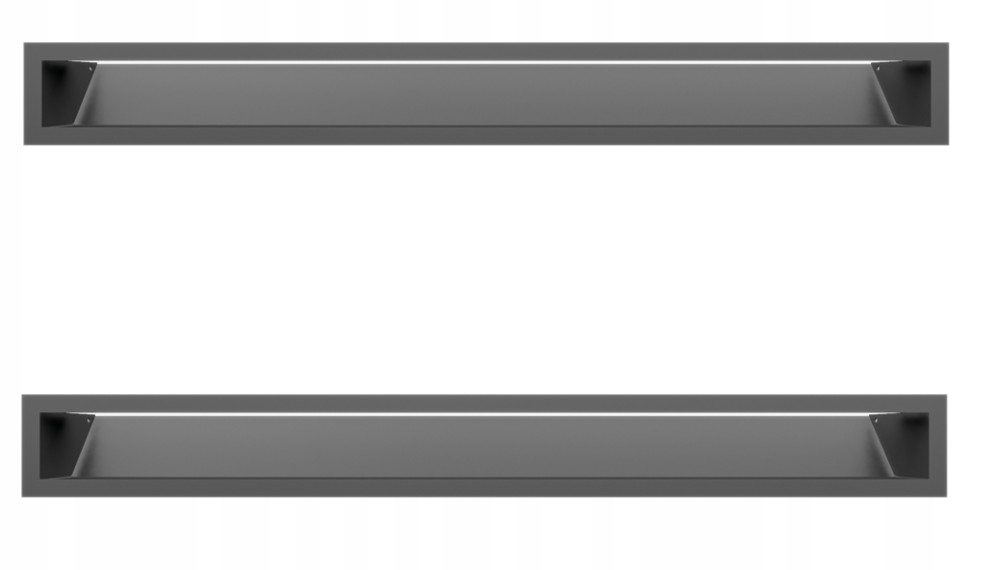 Kratki krbové Luft jednoduché grafitové 2ks 90x800