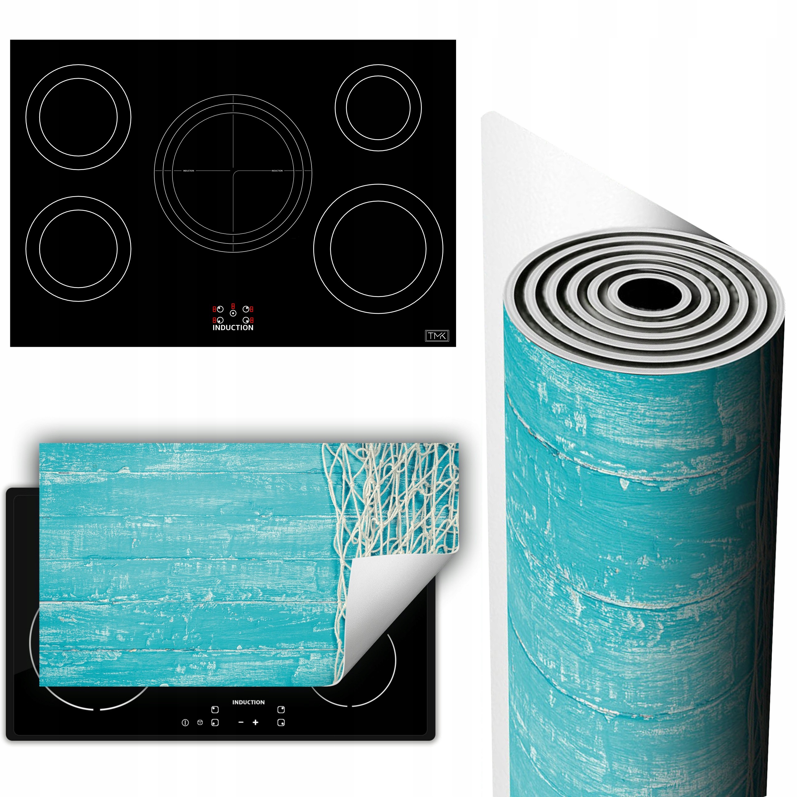 Vinylová Podložka Na Ochranu Kuchyňské Desky 90x52 tyrkysová