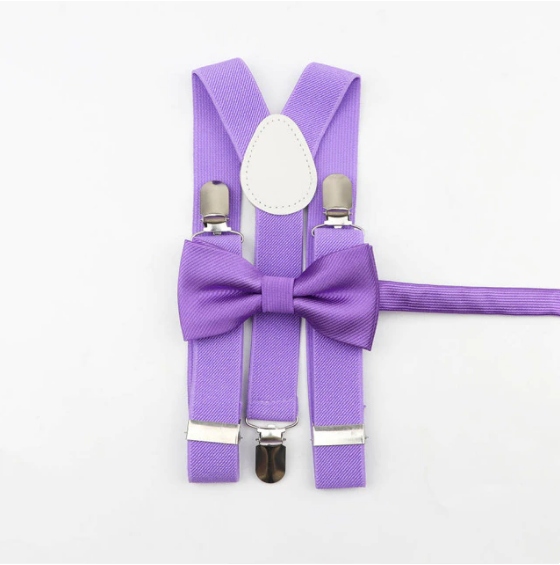 

Szelki i Mucha dla dziecka fioletowa lawendowa