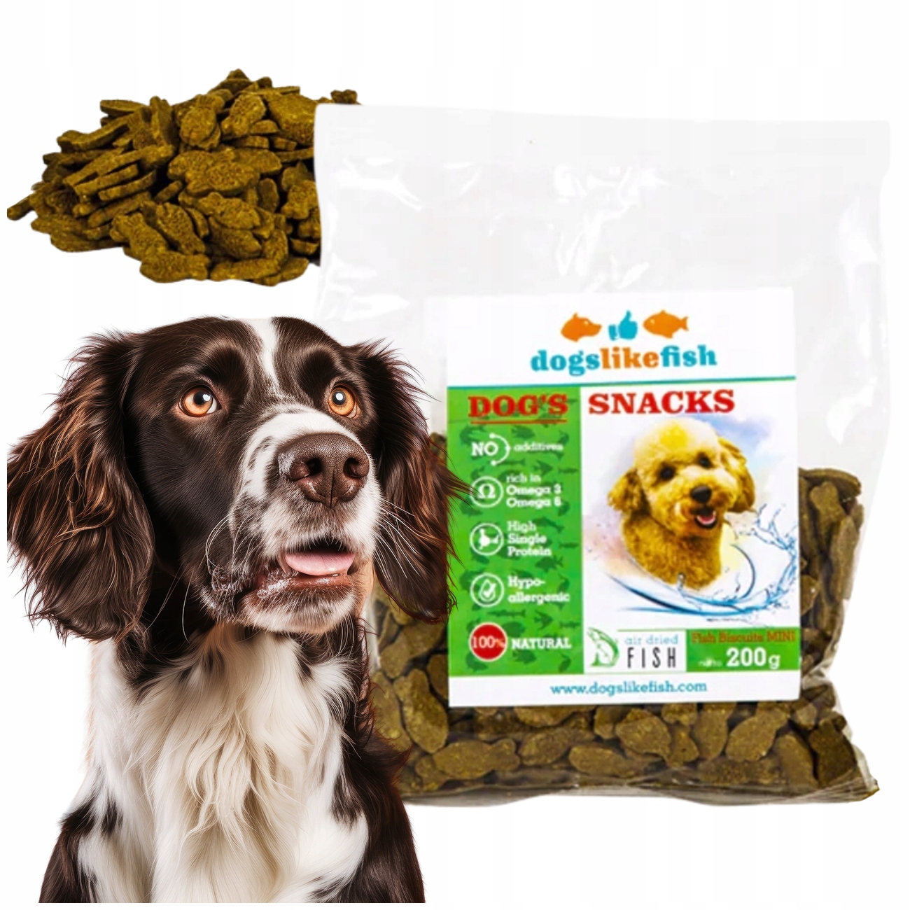 Mini Rybí Sušenky Pro Psa A Kočku Dogslikefish 1000 G