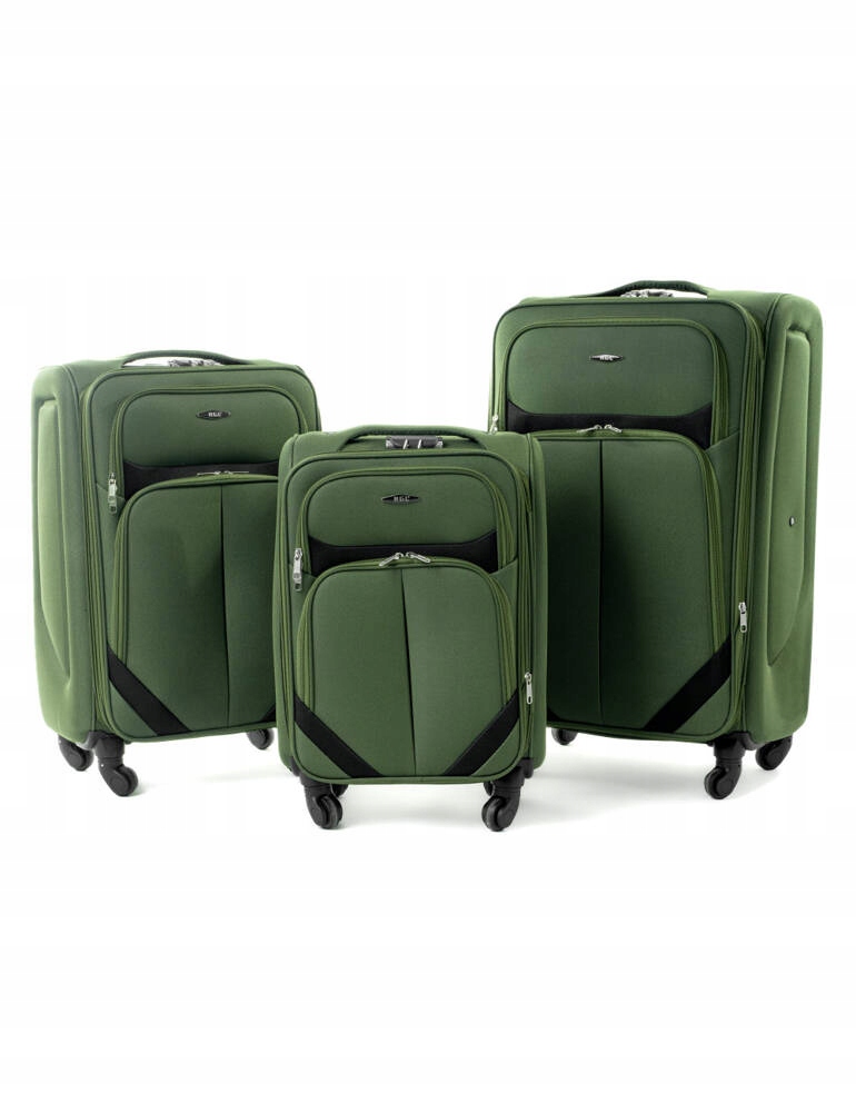 ZESTAW-WALIZEK- MIĘKKICH - KOMPLET - NA KÓŁKACH - 3w1 Marka RGL