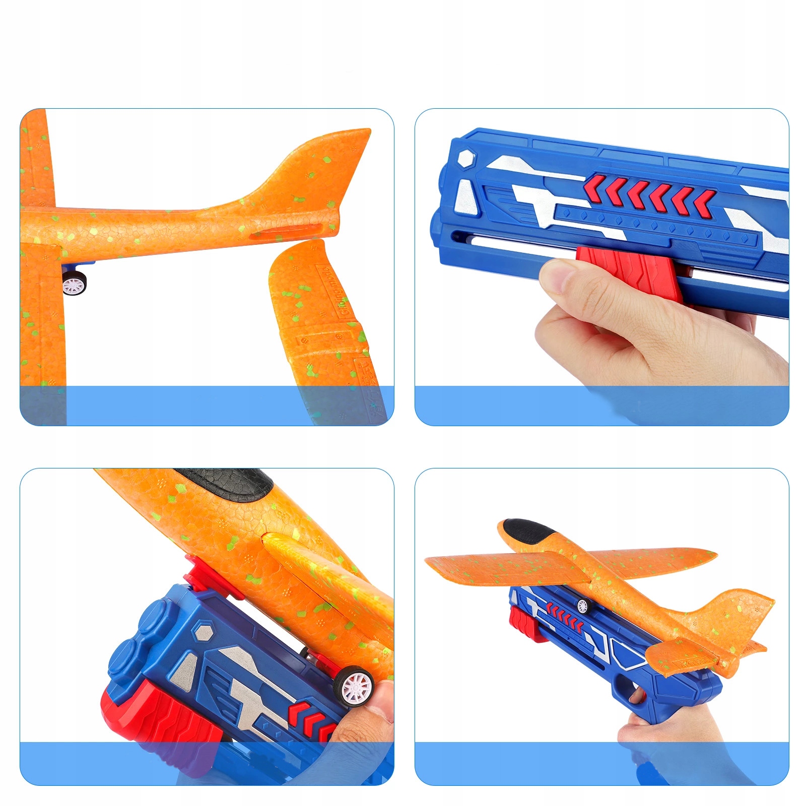 PISTOLET WYRZUTNIA SAMOLOTÓW RZUTKA ZESTAW 2w1 Wysokość produktu 36 cm