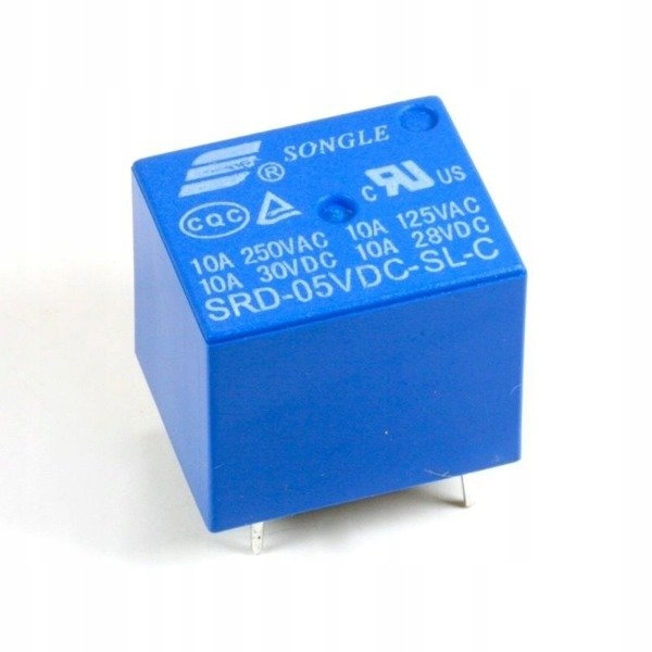 

Przekaźnik Songle SRD-05VDC-SL-C 5V 30VAC 10A