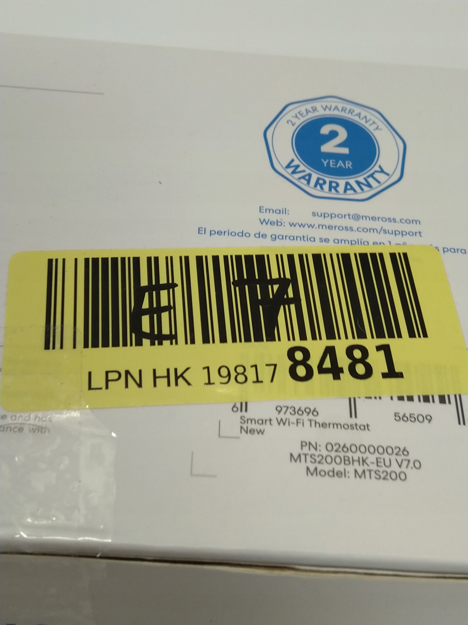 E7 Meross MTS200 Inteligentny termostat HomeKit WiFi Komunikacja WiFi