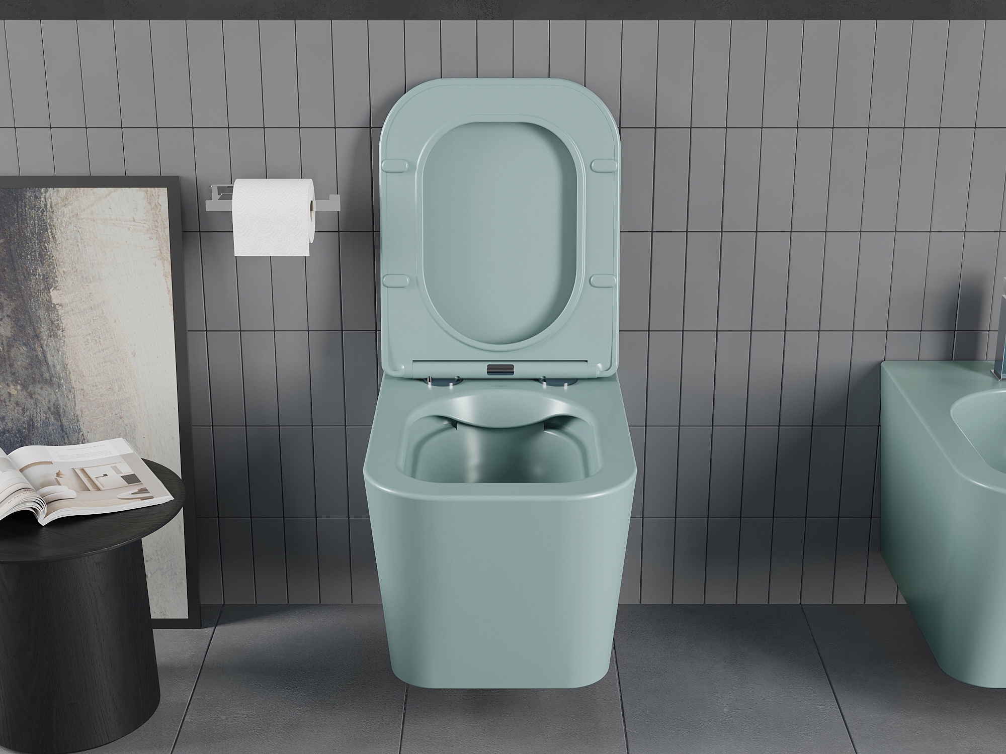 MEXEN TEO MISKA WC RIMLESS DESKA ZIELONA MAT Marka Mexen