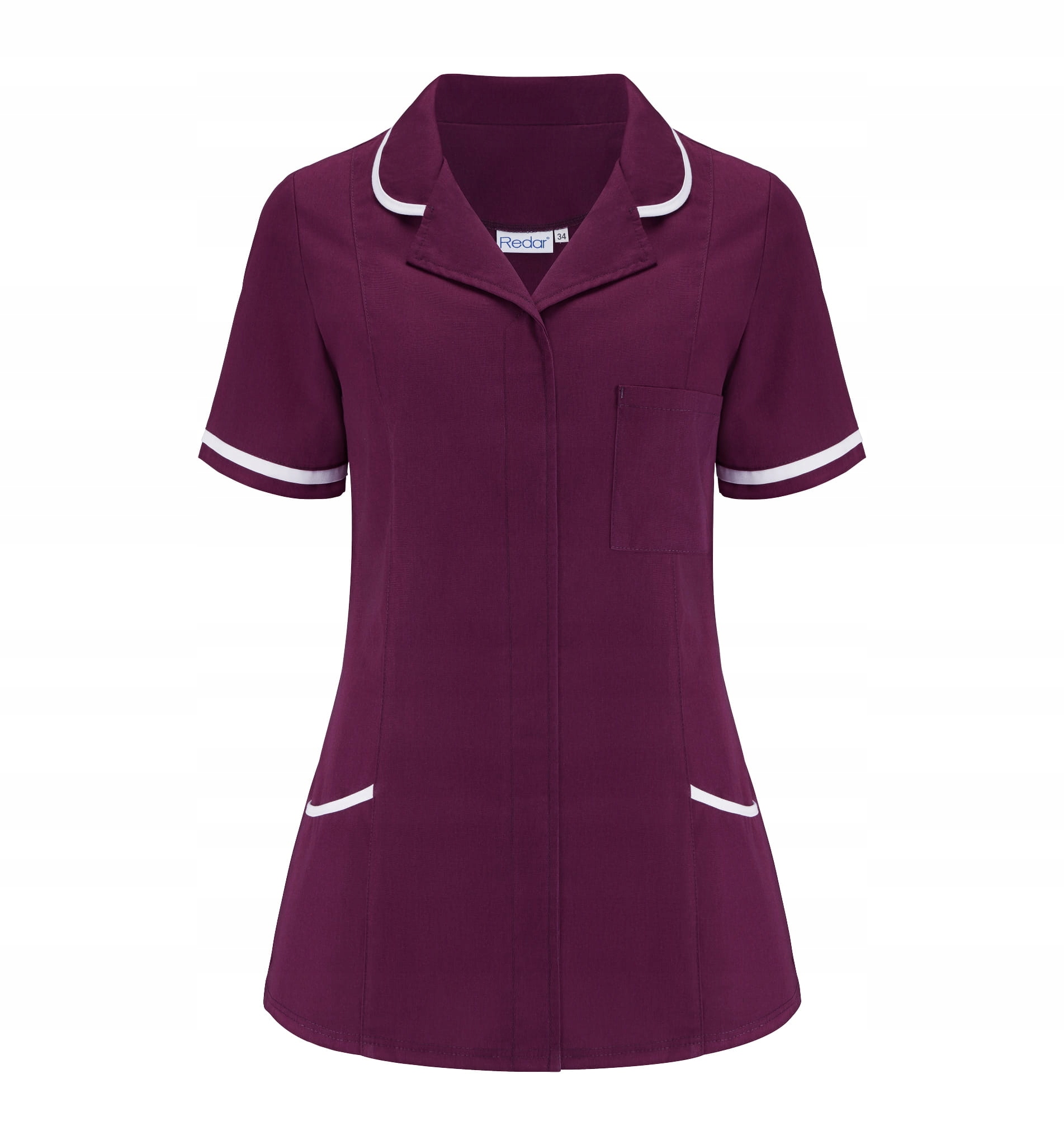 Fartuch Żakiet Medyczny Fartuch Kosmetyczny Krótki Rękaw Bhp Fioletowy S