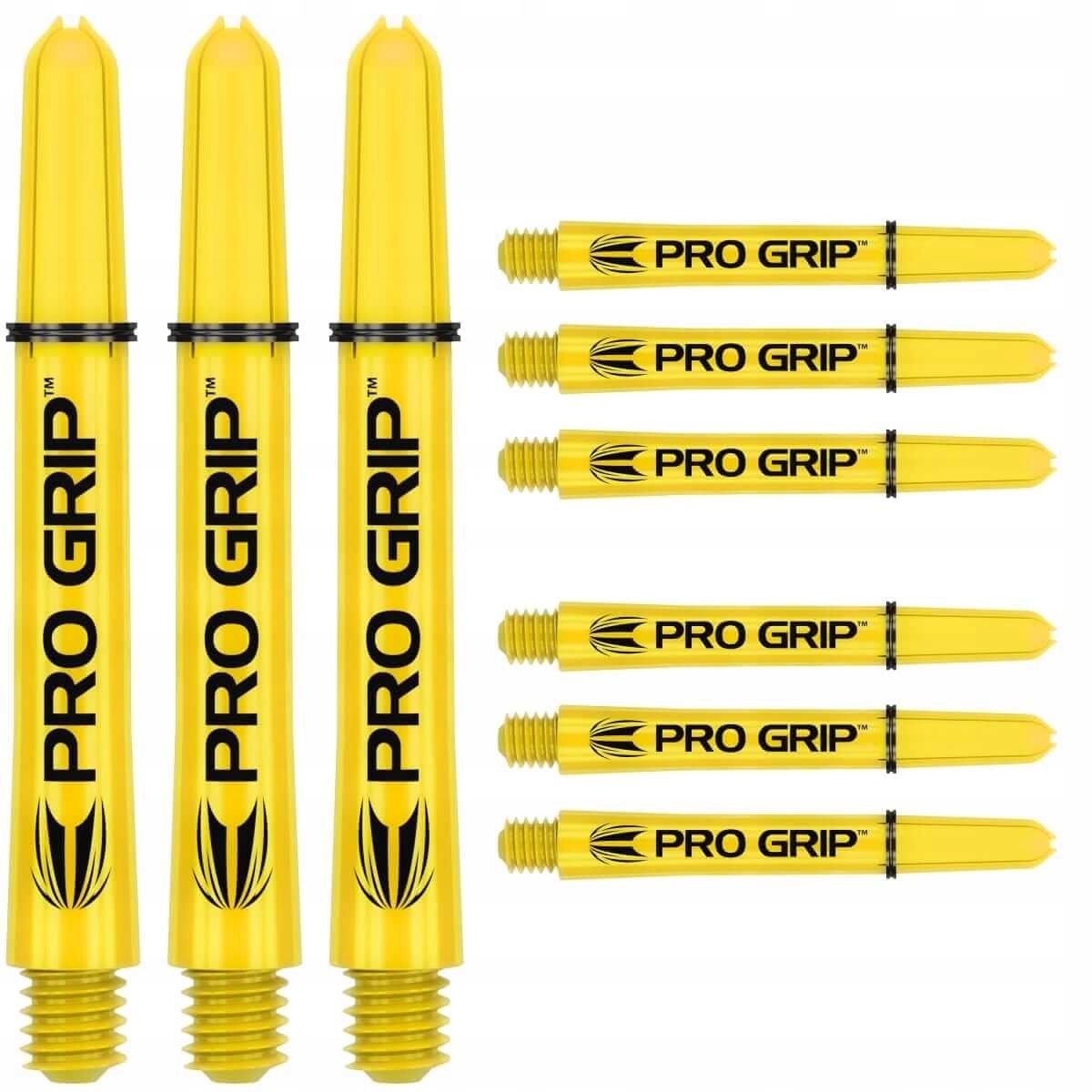 Shafty Target Pro Grip do lotek rzutek dart 9szt. Żółte Medium