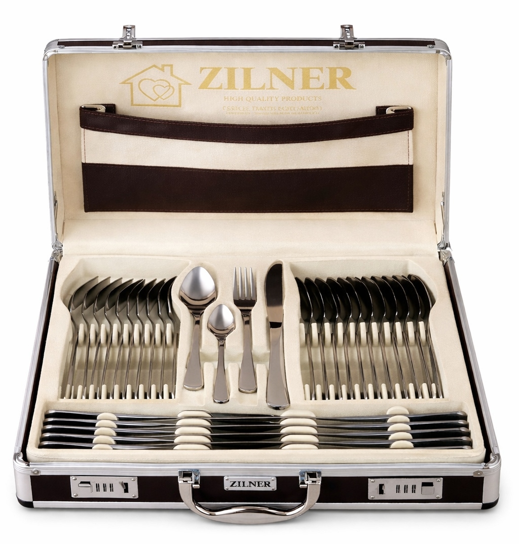 Sada příborů z nerezové oceli 72 kusů – elegantní, pro 12 osob