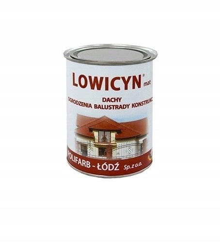 Farba Na Pozinkovaný Kov polyvinylová Lowicyn mat červená oxidová 10L