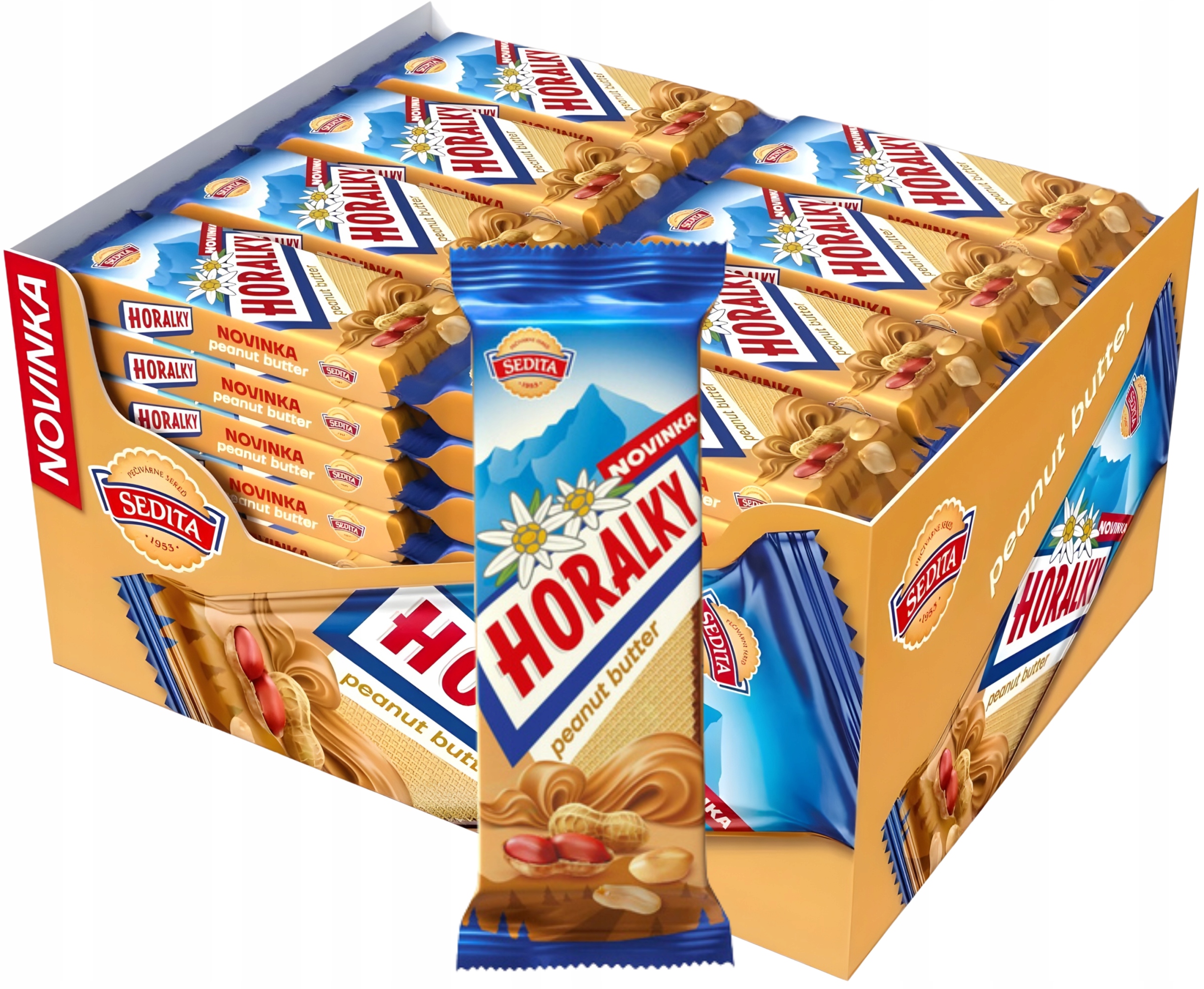 Sedita Horalky Oplatky s arašídovou krémovou náplní v kakaové polevě 56×50g