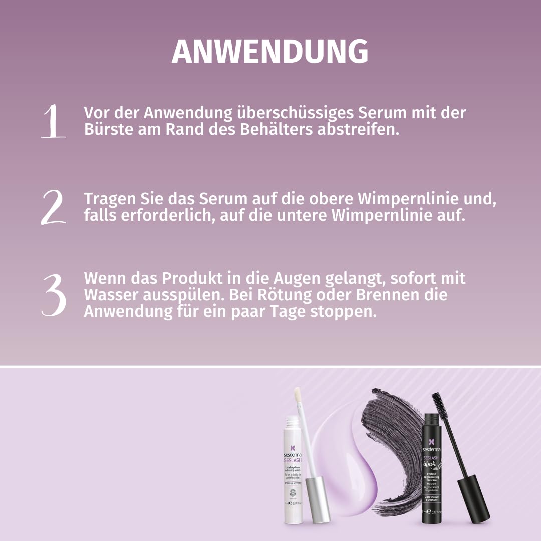 SESDERMA Seslash Serum Aktywujące Rzęsy i Brwi 5ml Gęstsze Dłuższe Rzęsy — miniatura 7