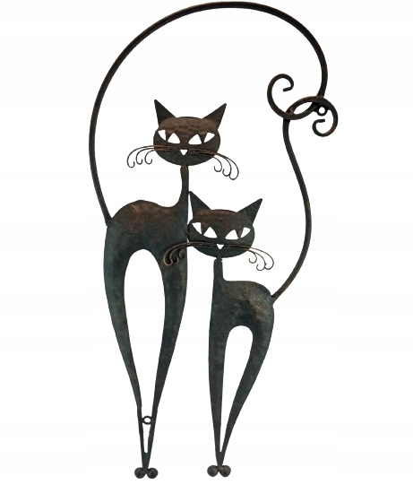 

Dekoracja Ścienna Koty Metalowe 26×56 CM