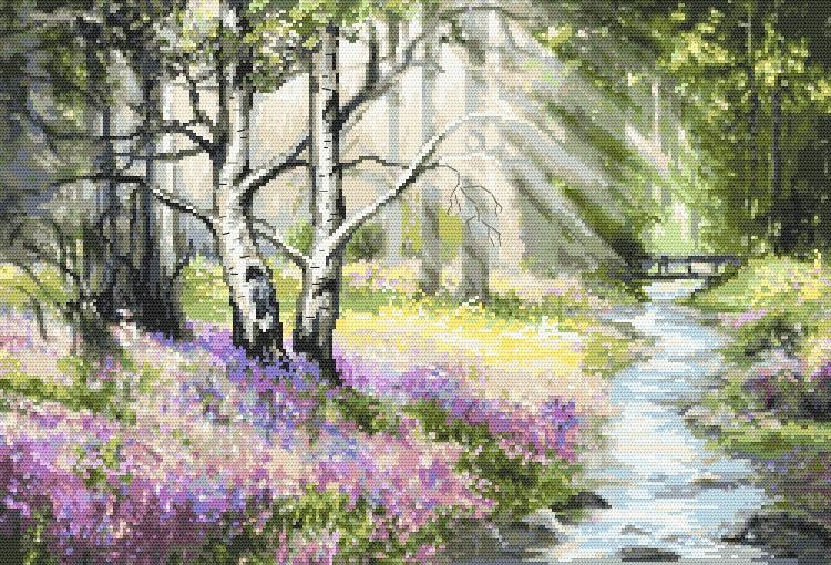 Sada s mulinkou Jarní les