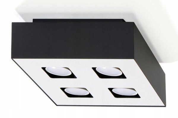 Stropná lampa Mono 4 čierna Sollux