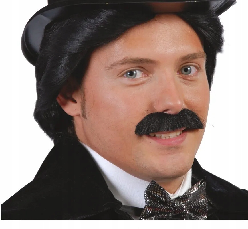 

Sztuczne wąsy czarne przyklejane samoprzylepne