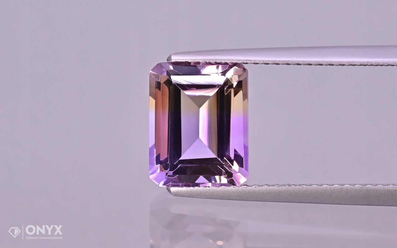 Ametrin fazetovaný oktagon 10x8 mm