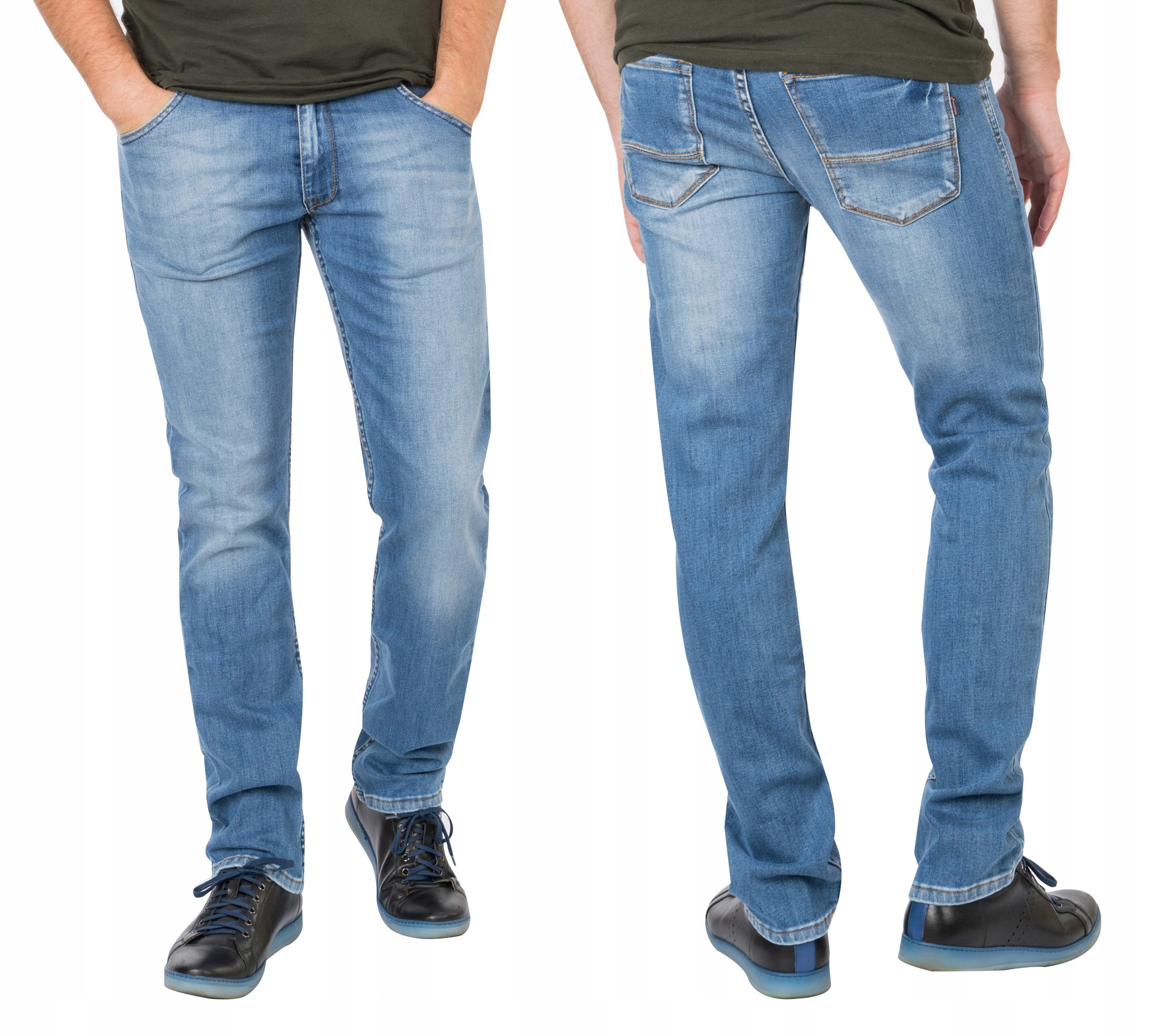 

Jasne Spodnie Jeansy Męskie Hunter 110/22 W39 L32