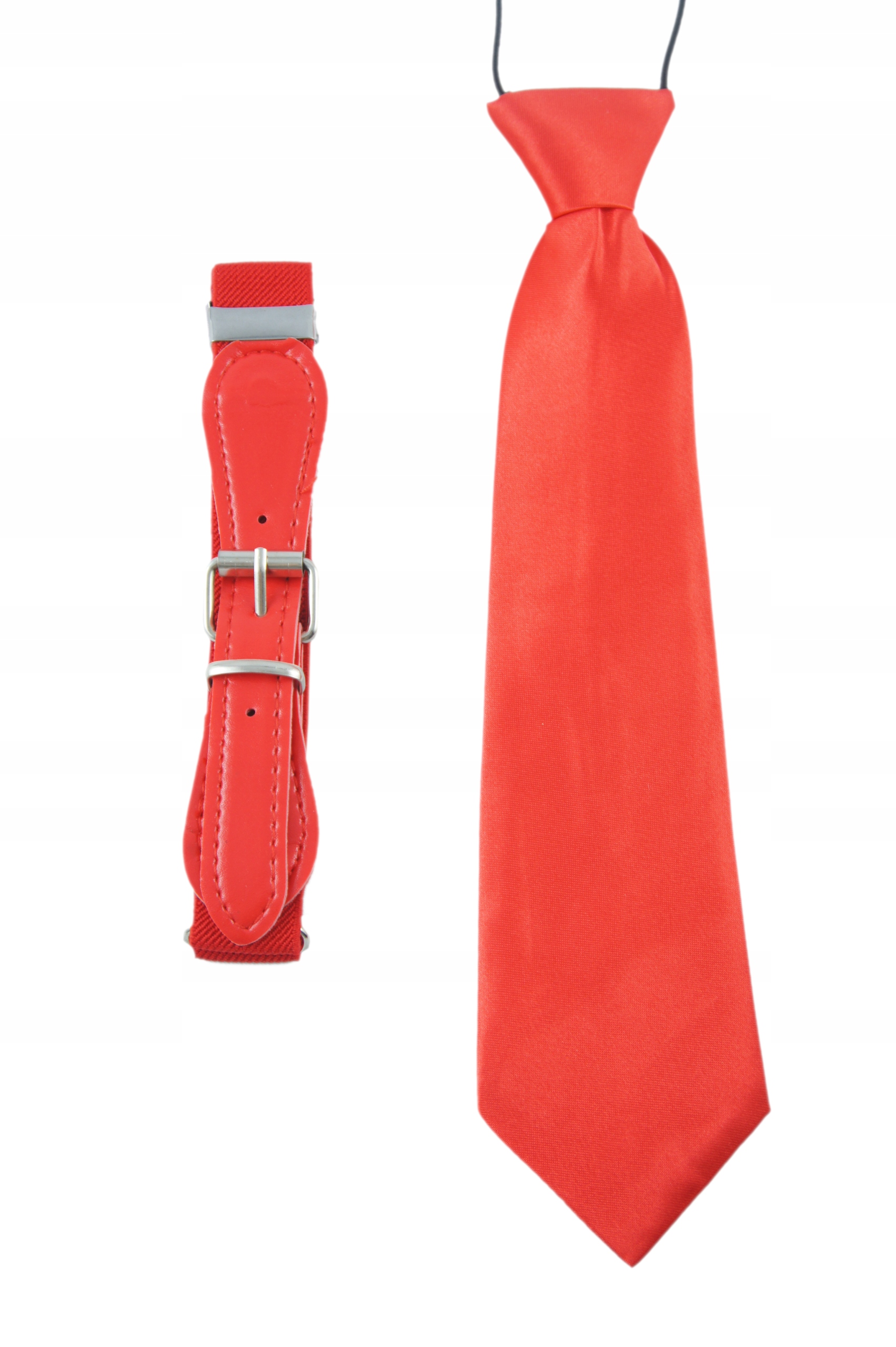 Czerwony Pasek dziecięcy r. UNIWER czerwony REGULOWANY Kolor czerwony