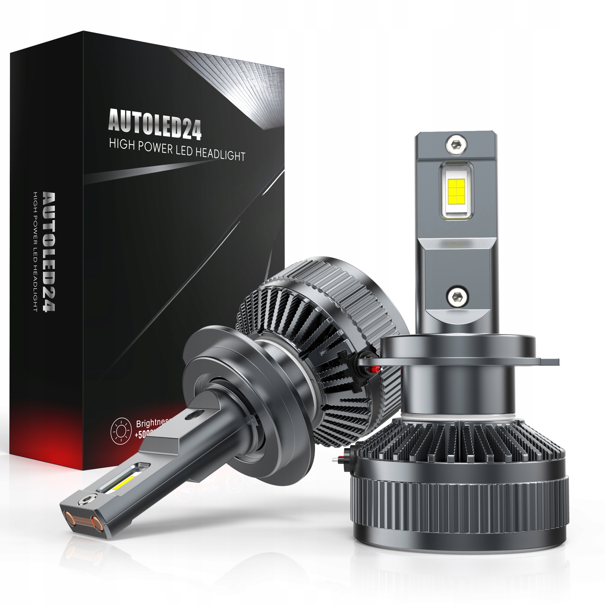 Żarówki Led H7 100% Can Retrify Monster Power 30000LM 160W Homologacja E8