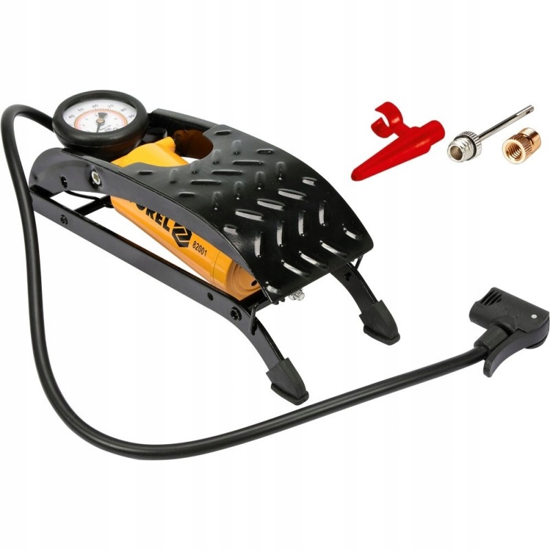 

Pompka nożna Metalowa tłokowa z manometrem Vorel