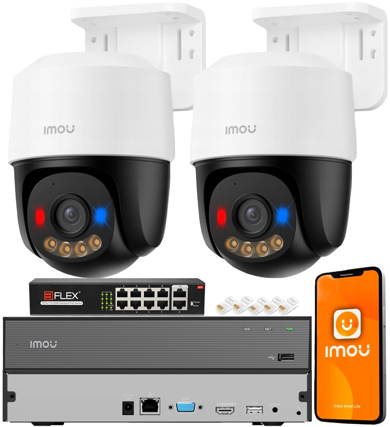 Sada 10Mpx 2 monitorovacích kamer (5Mpx 5Mpx) IPC-PS7FP-5M0 Imou Audio Led