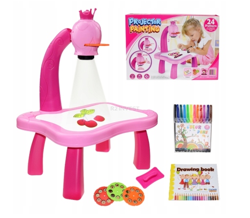 PROJEKTOR DO RYSOWANIA DLA DZIECI KREATYWNA ZABAWA NAUKA RYSOWANIA RZUTNIK Wiek dziecka 3 lata +
