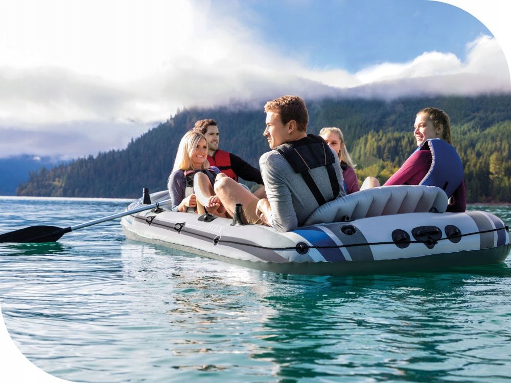 Duży Ponton Intex Excursion 5 POMPKA + WIOSŁA 68325 MODEL 2024 Liczba osób 5