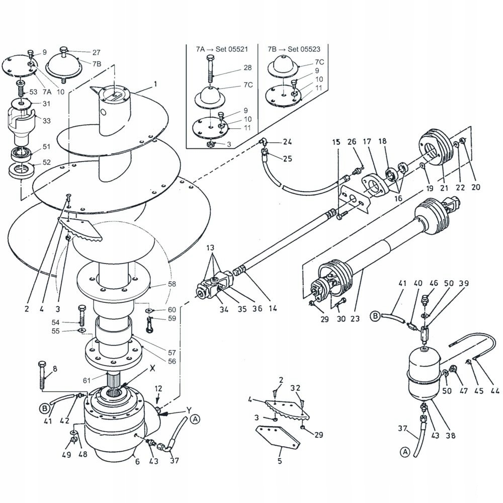 K058181 - Нож для подачи Trioliet Mullos 05818 31841 origi