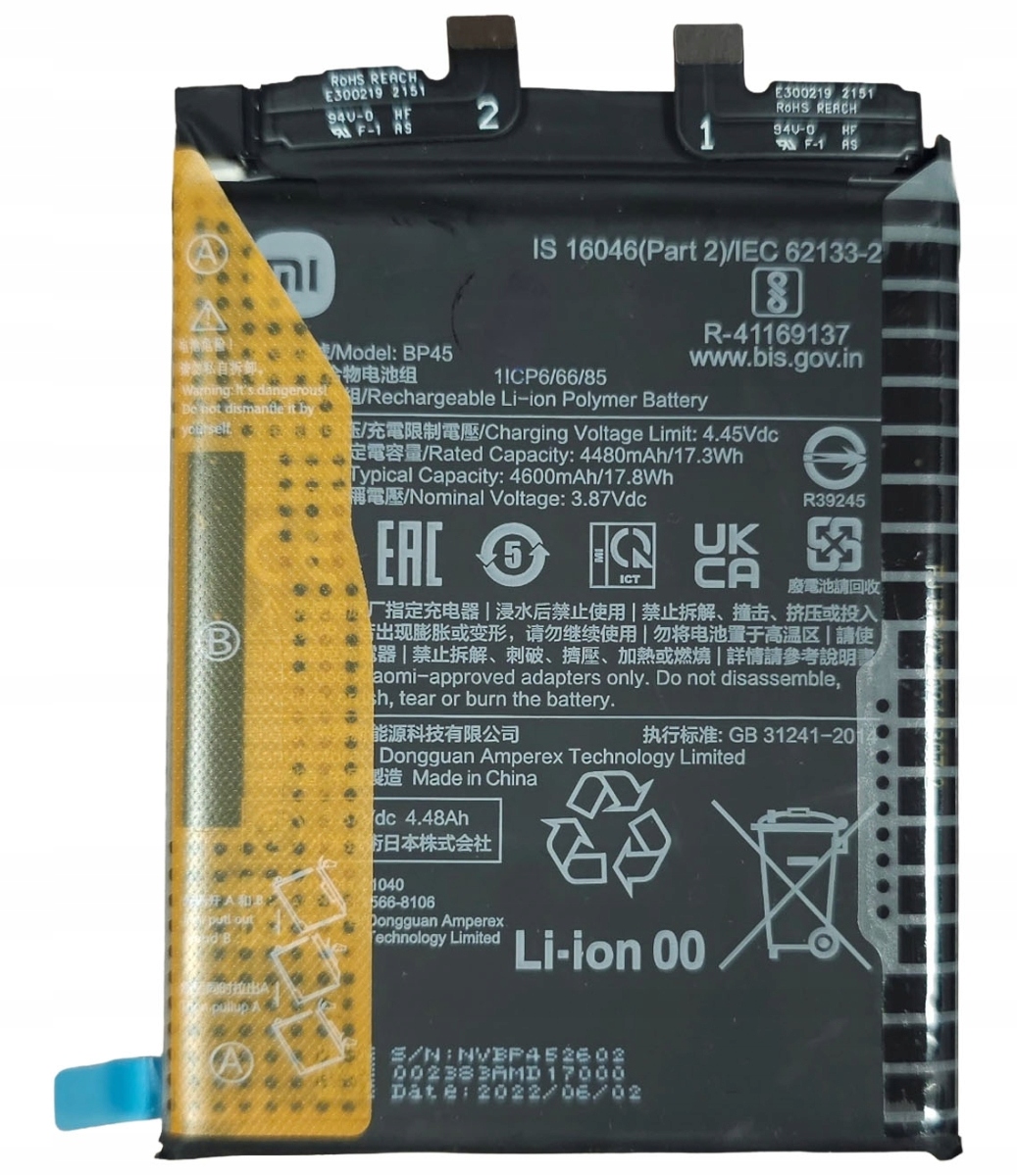 Xiaomi BP45 originální baterie pro Xiaomi 12 Pro