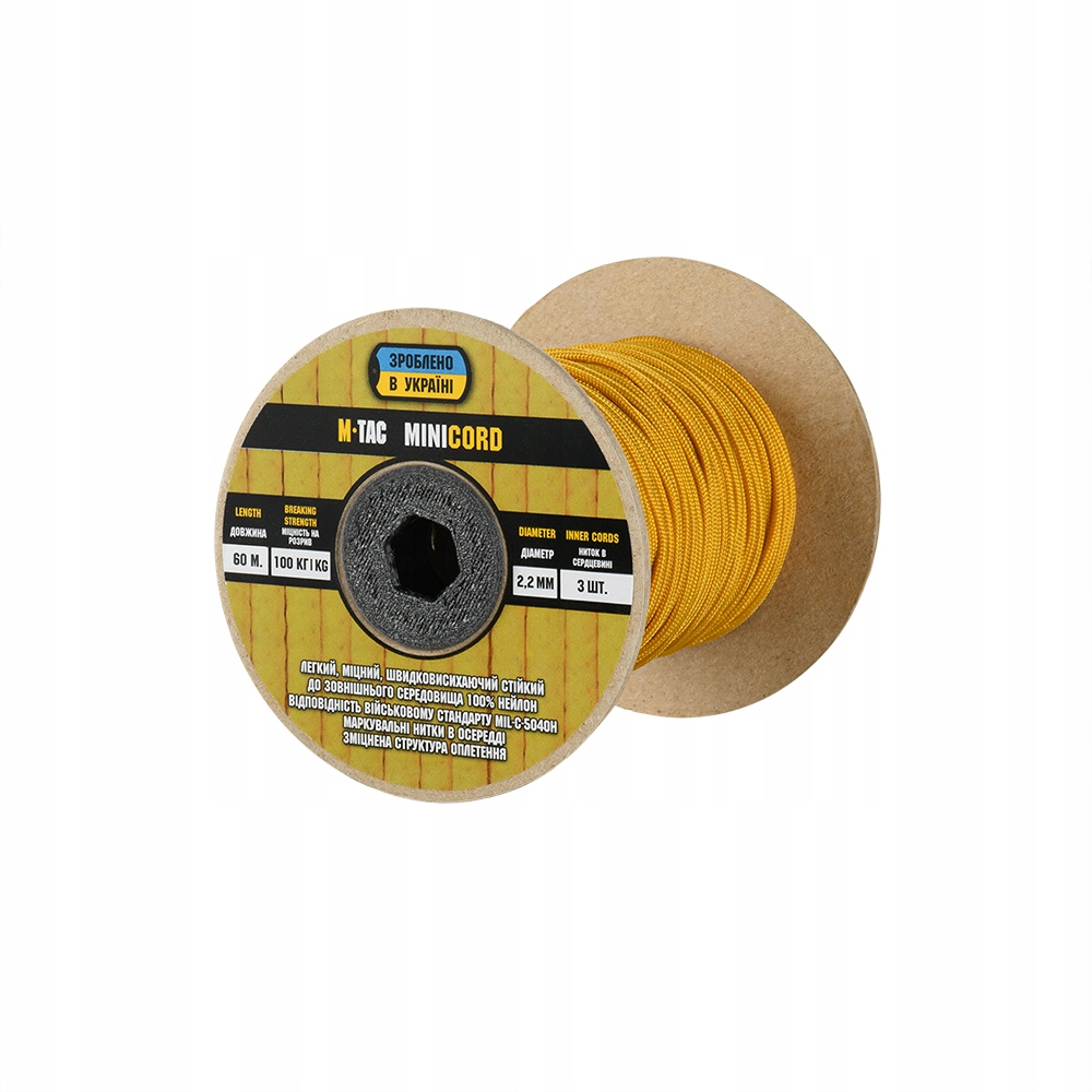 M-Tac paracord Minicord linka spadochronowa 60 m Goldenrod