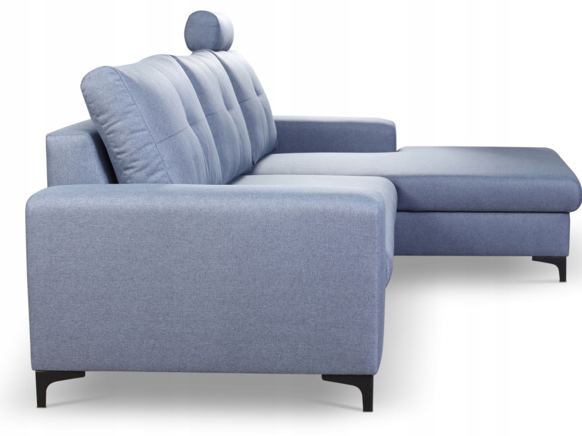 Rohová Sedací Souprava 251×165 Rozkládací Úložný prostor Funkce spaní Opěrka hlavy Vero LN03