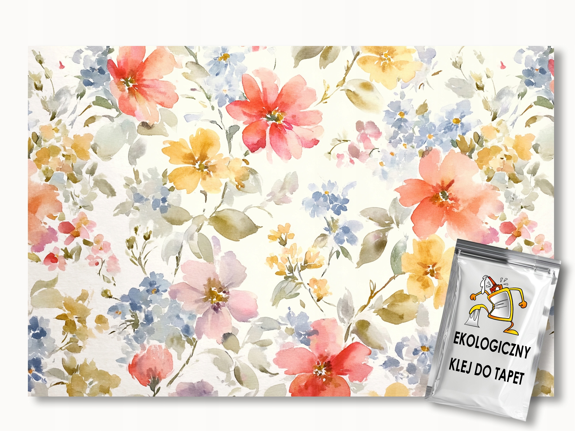 Fototapeta Flizelina Akvarel Příroda Barevné Květiny Retro 200x140 110g