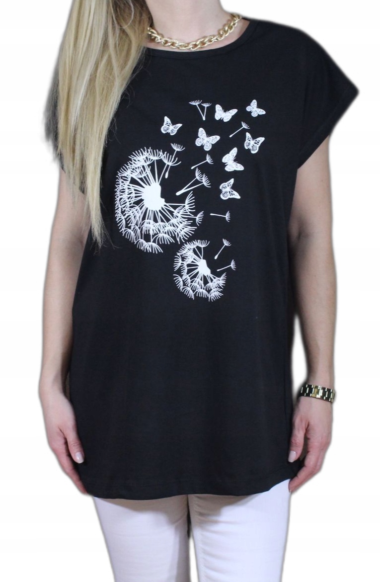 Dużo wzorów luźna bluzka t-shirt 48 4XL nadruk Marka inna