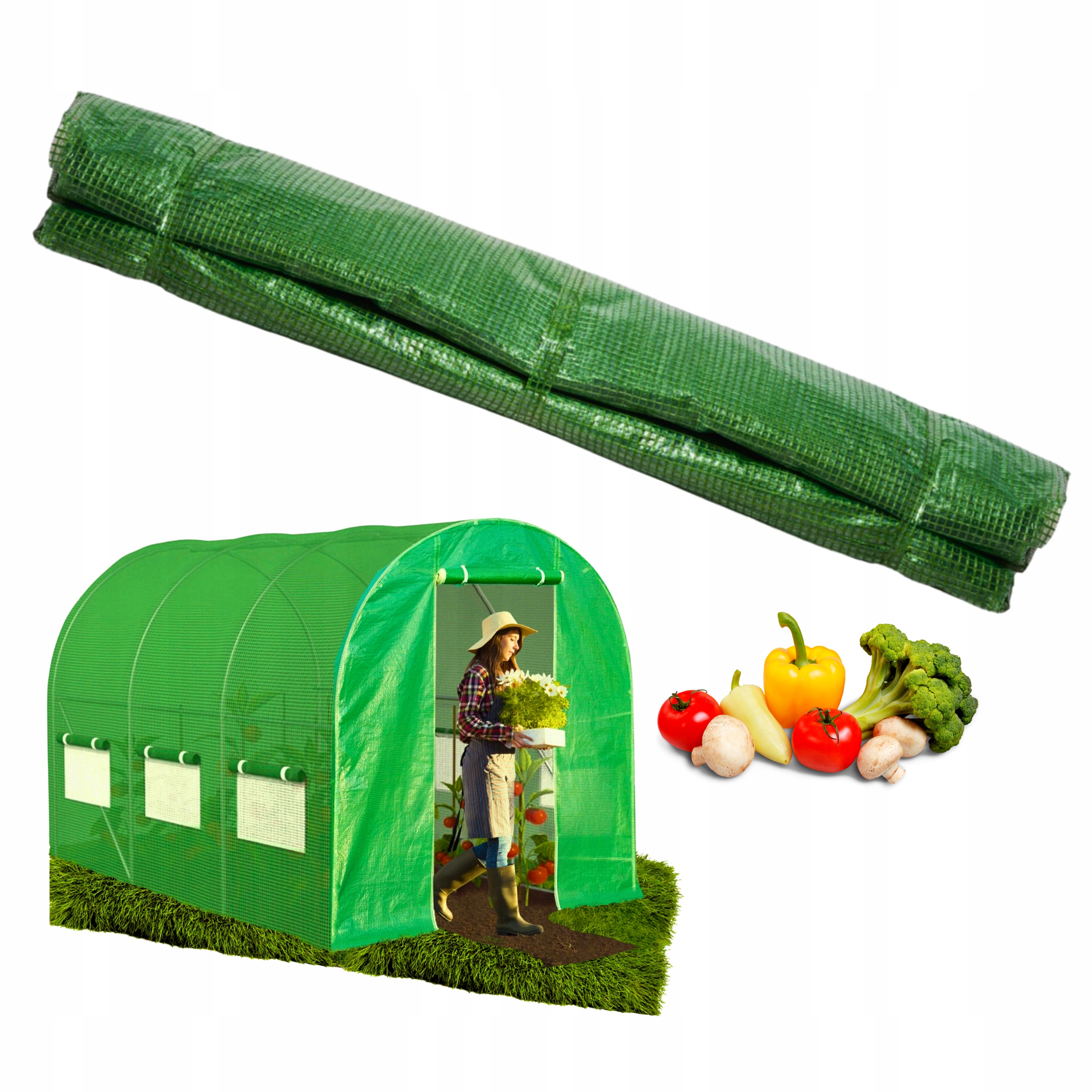 Fólie [6 m²] Vyztužená! 3x2x2 m Pro zahradní tunel Foliová fólie