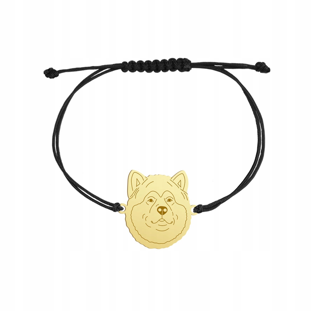 Zlatý náramek s aljašským malamutovým psem 925 Šperky Gravírování Bonus