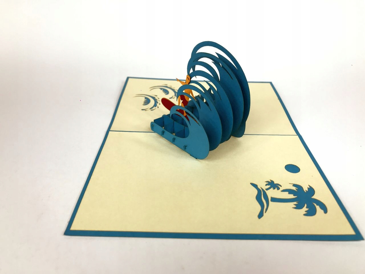 Surfer Kartka 3D Serfer Pop Up GrandGift Urodziny Marka GrandGift