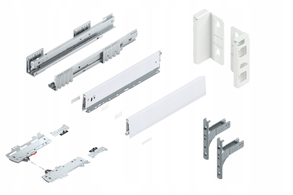 Blum Šuplík 500 zásuvka Low M Tip-On White