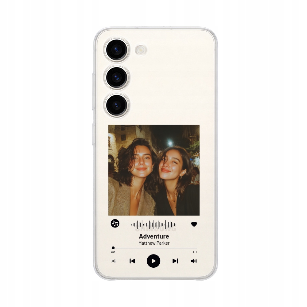 Etui do Samsung Galaxy S23 Fe 5G, z własnym zdjęciem i piosenką