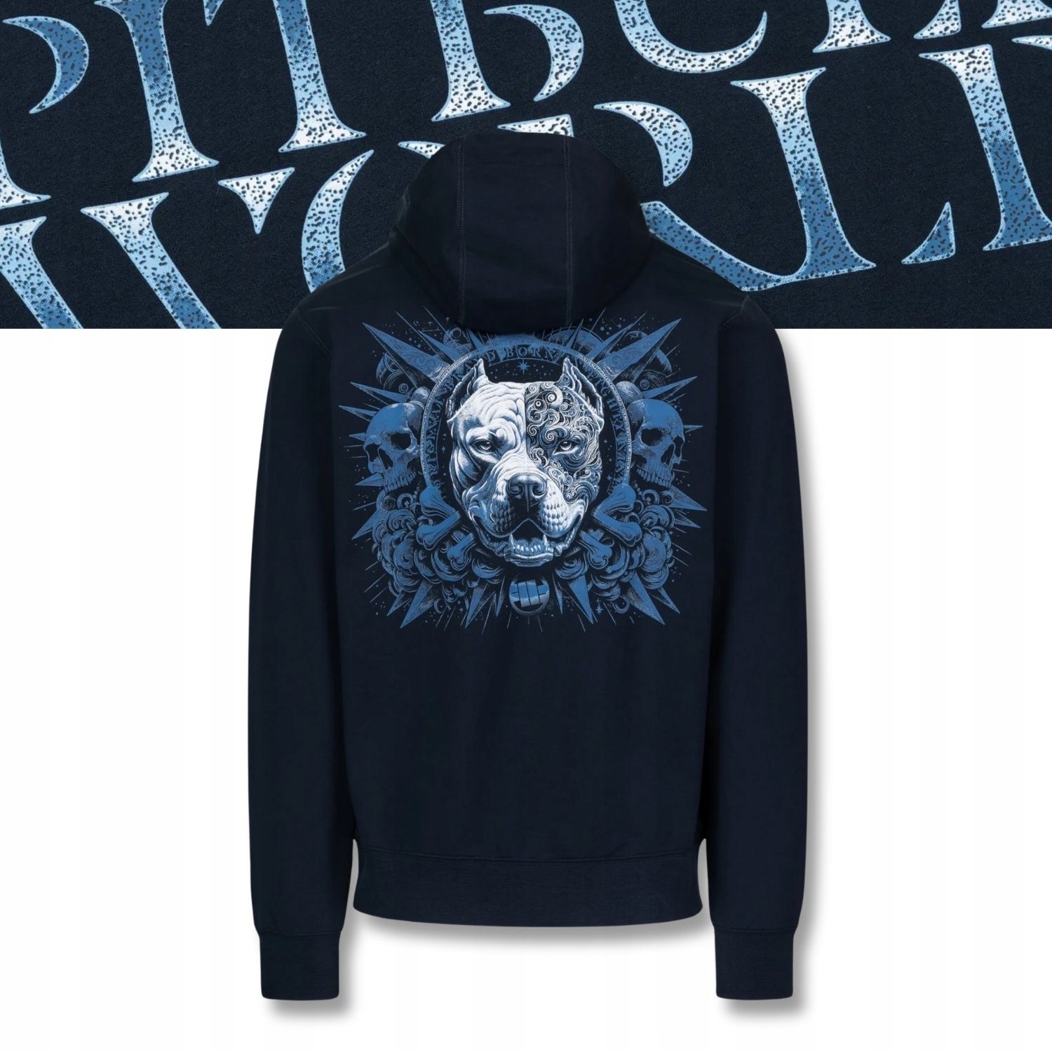 Pánská Mikina s kapucí Pitbull World velký potisk, pravidelný střih L