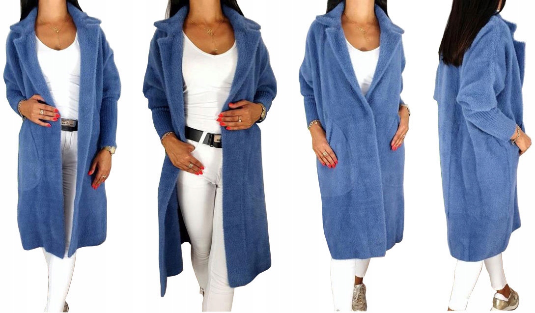 

Płaszcz Alpaka Długi Płaszczyk Wełna Kurtka S