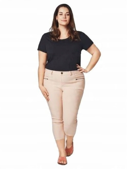 

Zizzi spodnie 3/4 Extra Slim brudny róż 46/48