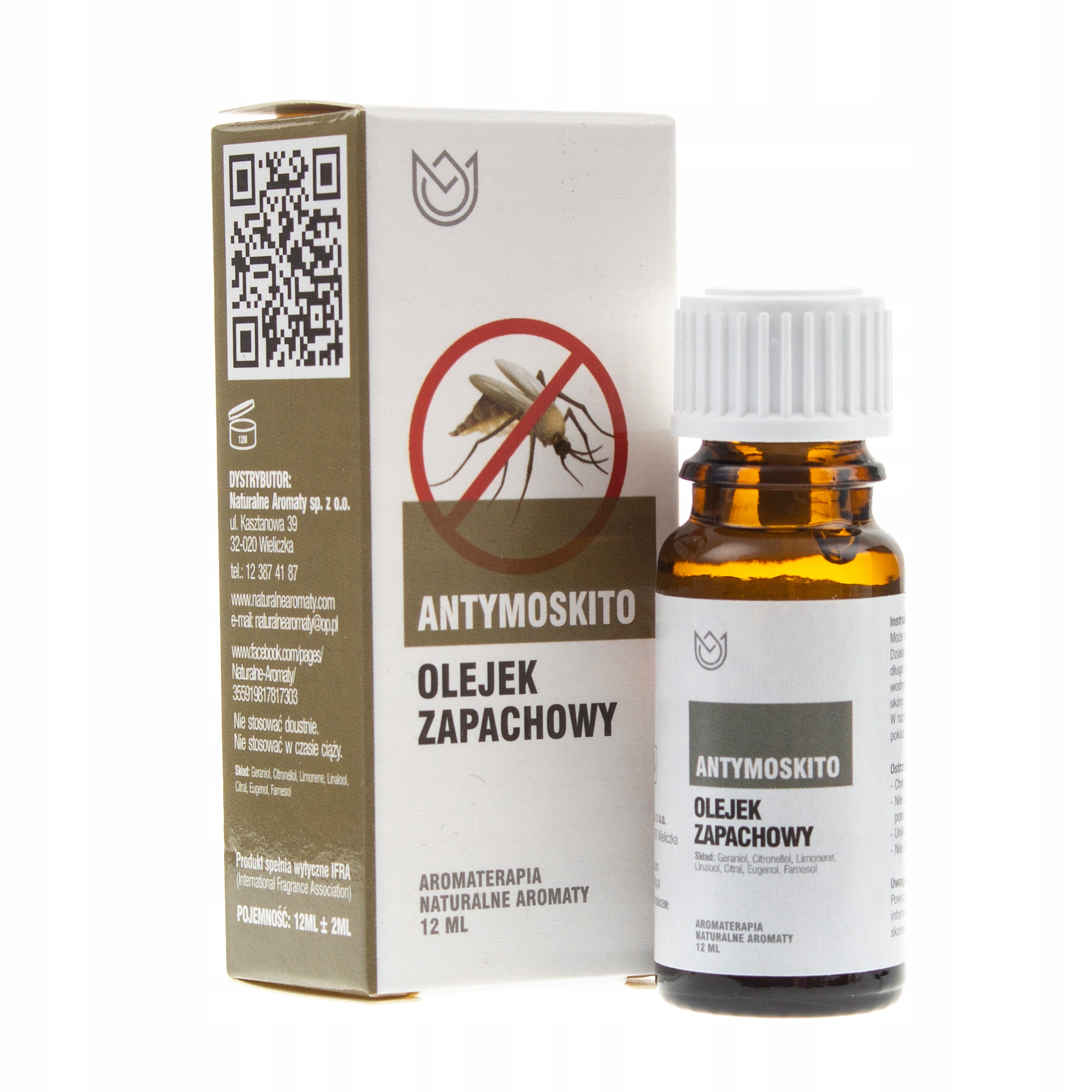 

Olejek Zapachowy Antymoskito Przeciw Komarom 12ML