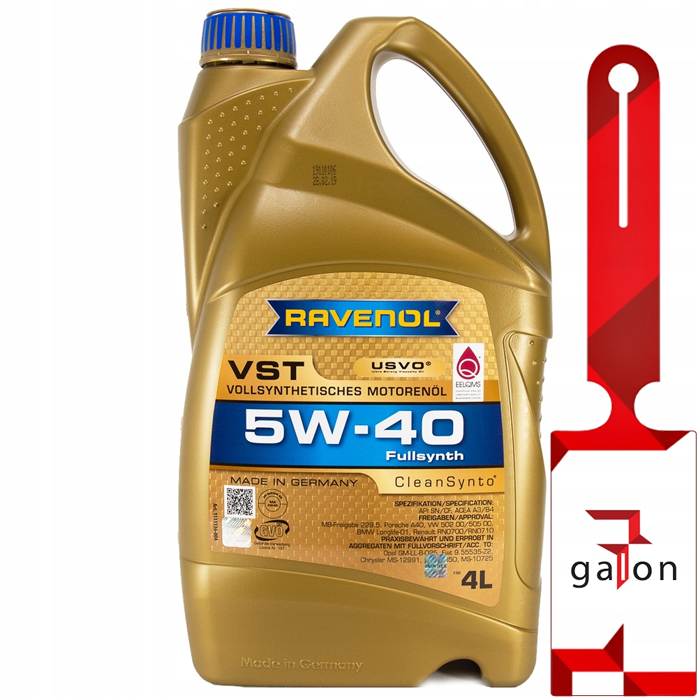 Ravenol Vst 5W40 CleanSynto Usvo 4L syntetyczny olej silnikowy