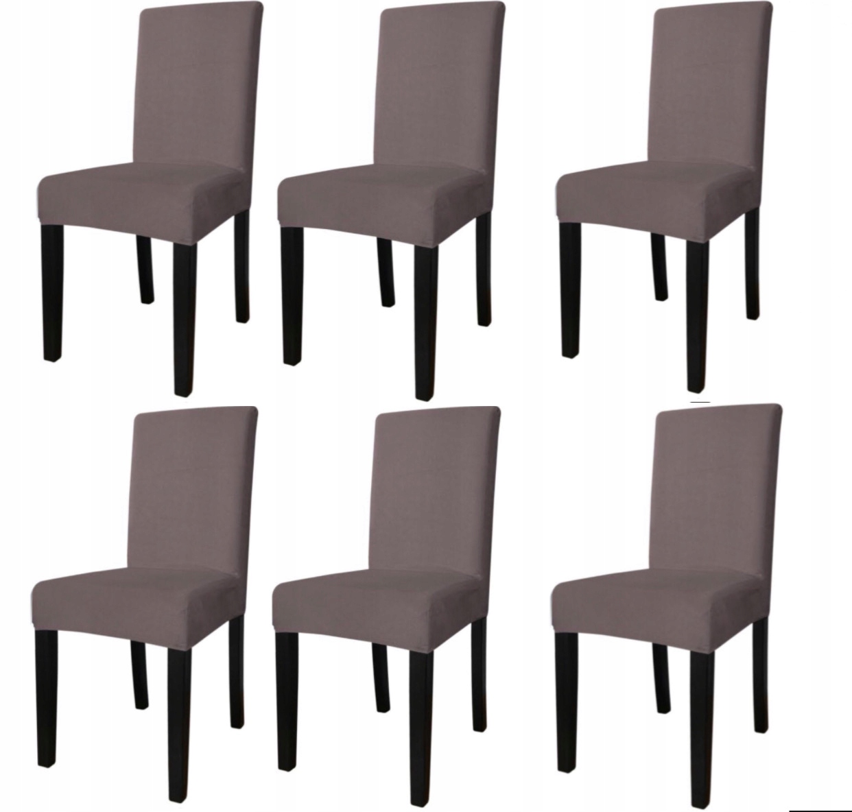 

Pokrowiec Krzesło Welur Szary Gospodarczy 6szt.