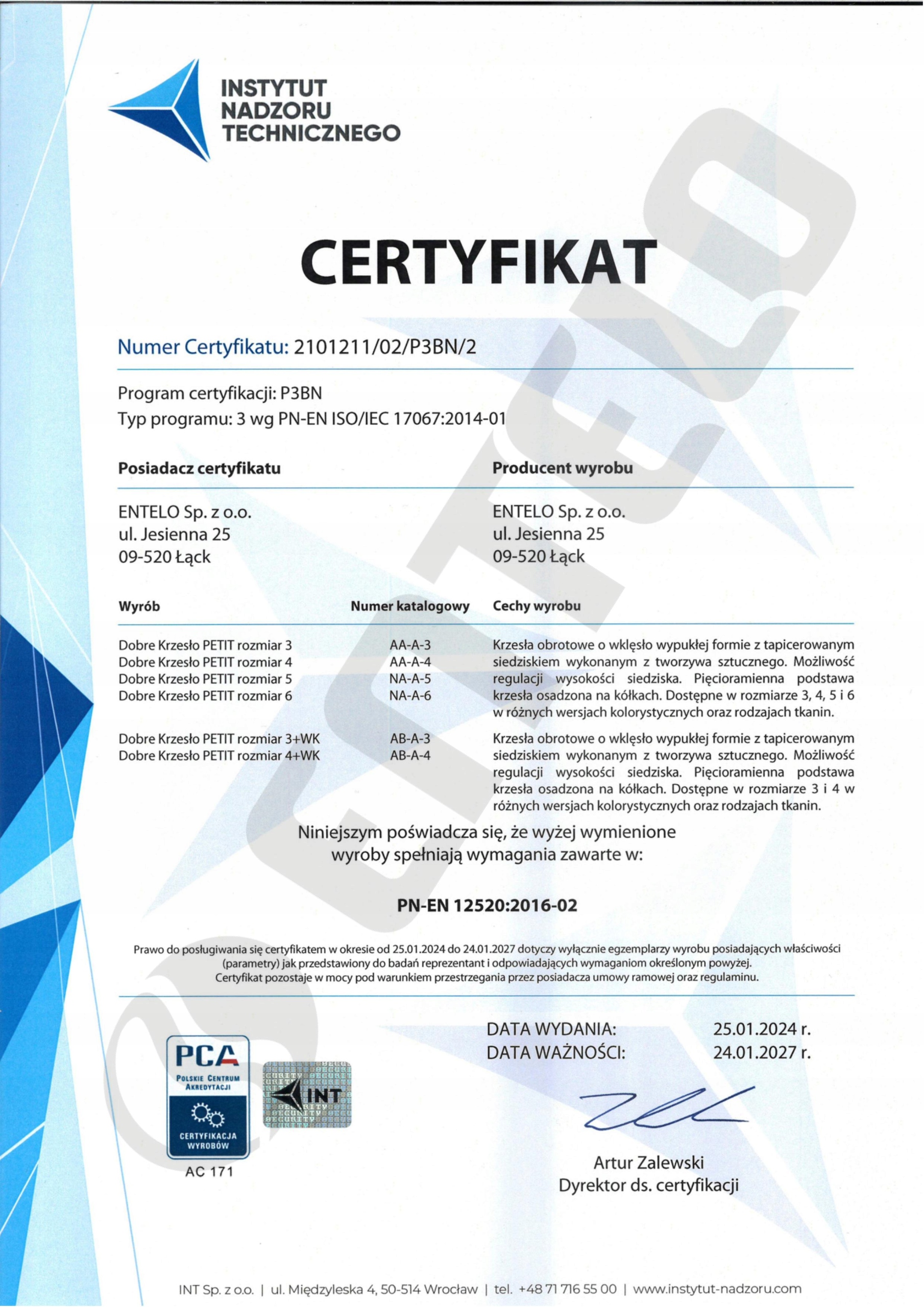 Fotel obrotowy dopasowany do wzrostu 119-142 cm dla dzieci kolor szary Wysokość mebla 89.5 cm