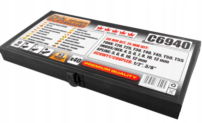 ZESTAW BITOW 40 ELEMENTOW STAL S2 RICHMANN Marka Richmann Corona