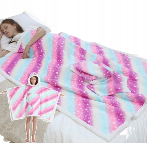 

Koc Bluza Szlafrok Kigurumi Galaxy Ciepła Tęczowa