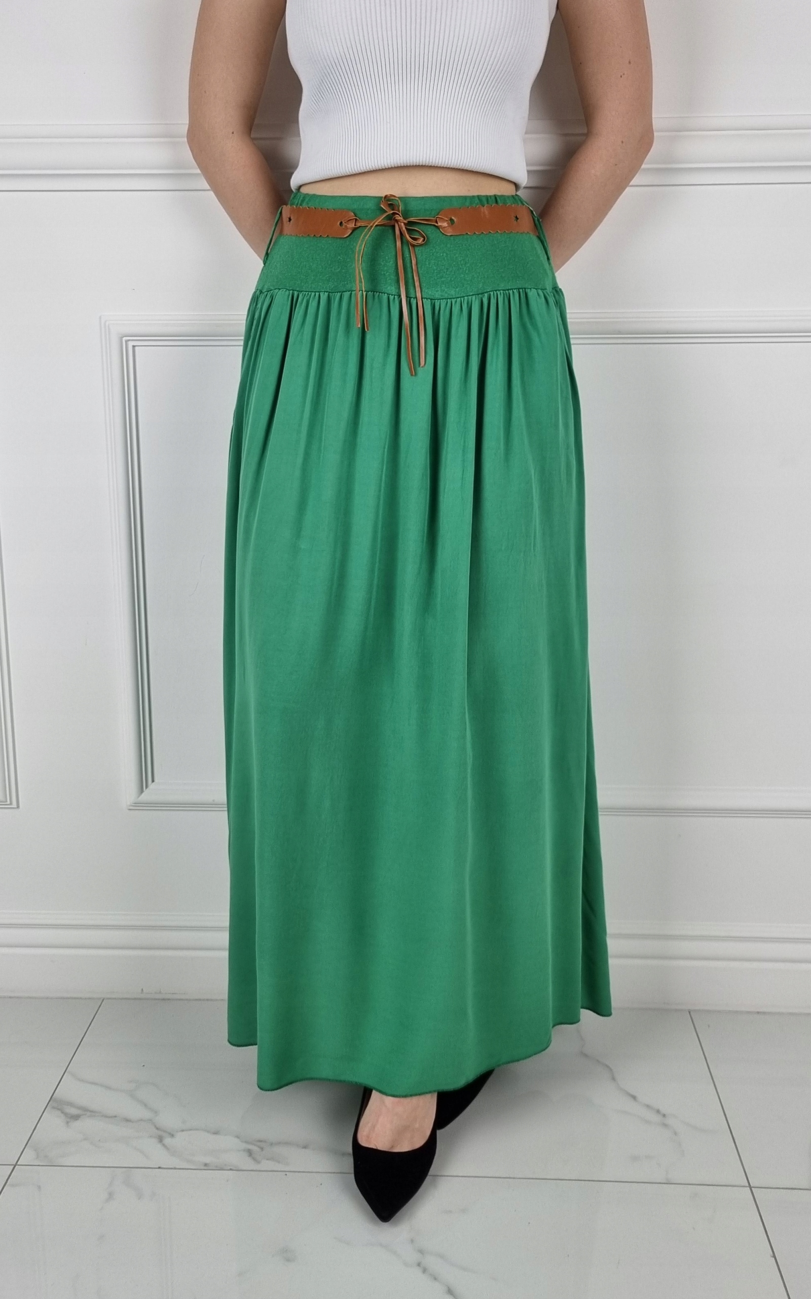 ZWIEWNA DŁUGA SPÓDNICA MAXI DO KOSTEK BOHO DAMSKA Materiał dominujący wiskoza