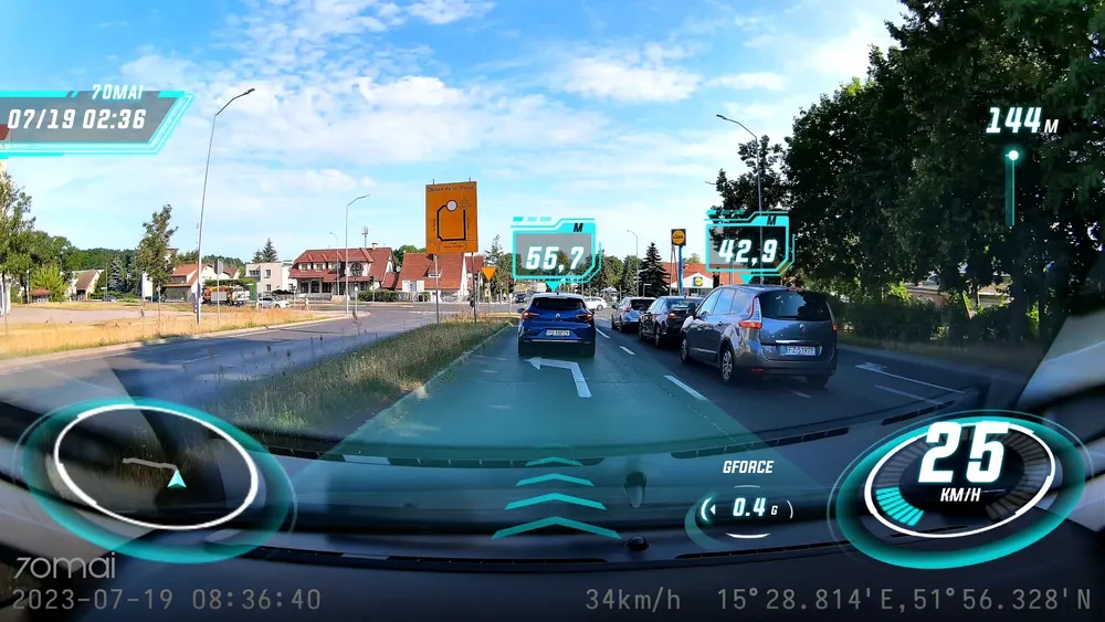 70mai Kamera samochodowa A810 4k HDR +64GB Kąt widzenia 150°