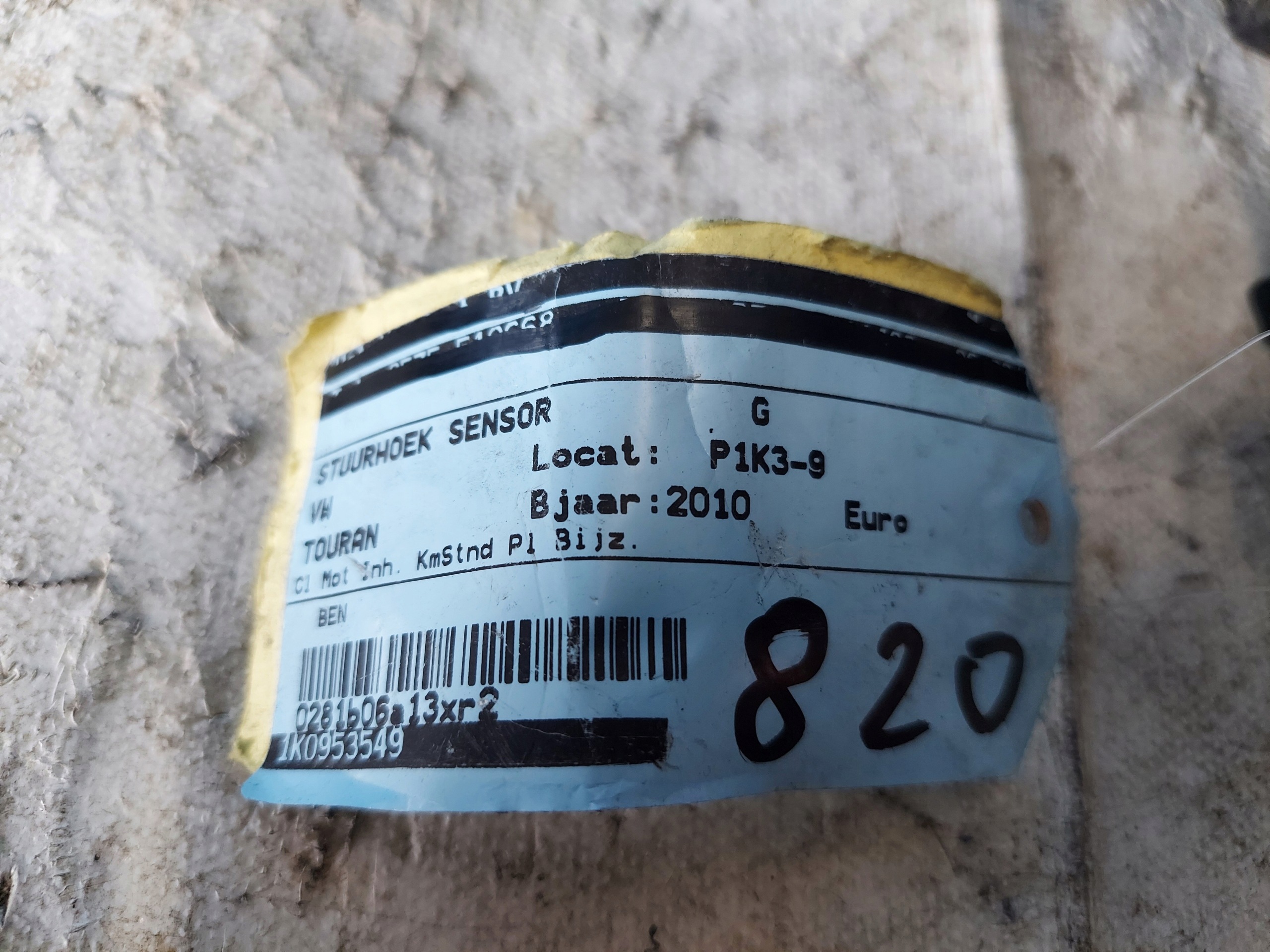 VW TOURAN GOLF V 1K0953549 module sensor KATA steering
